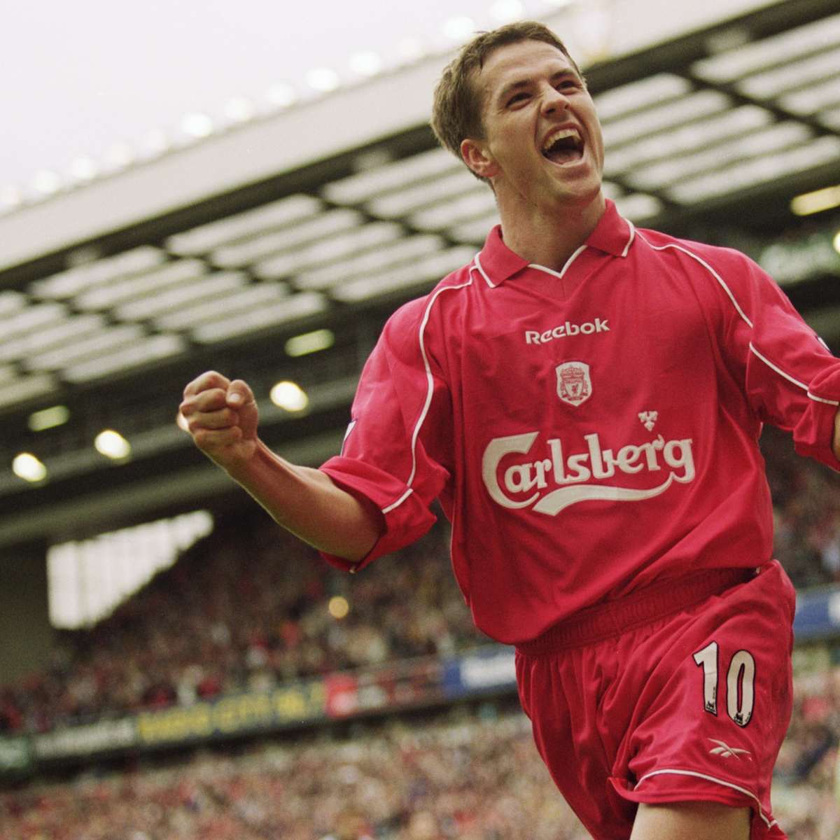 Michael Owen with the Ballon d'Or