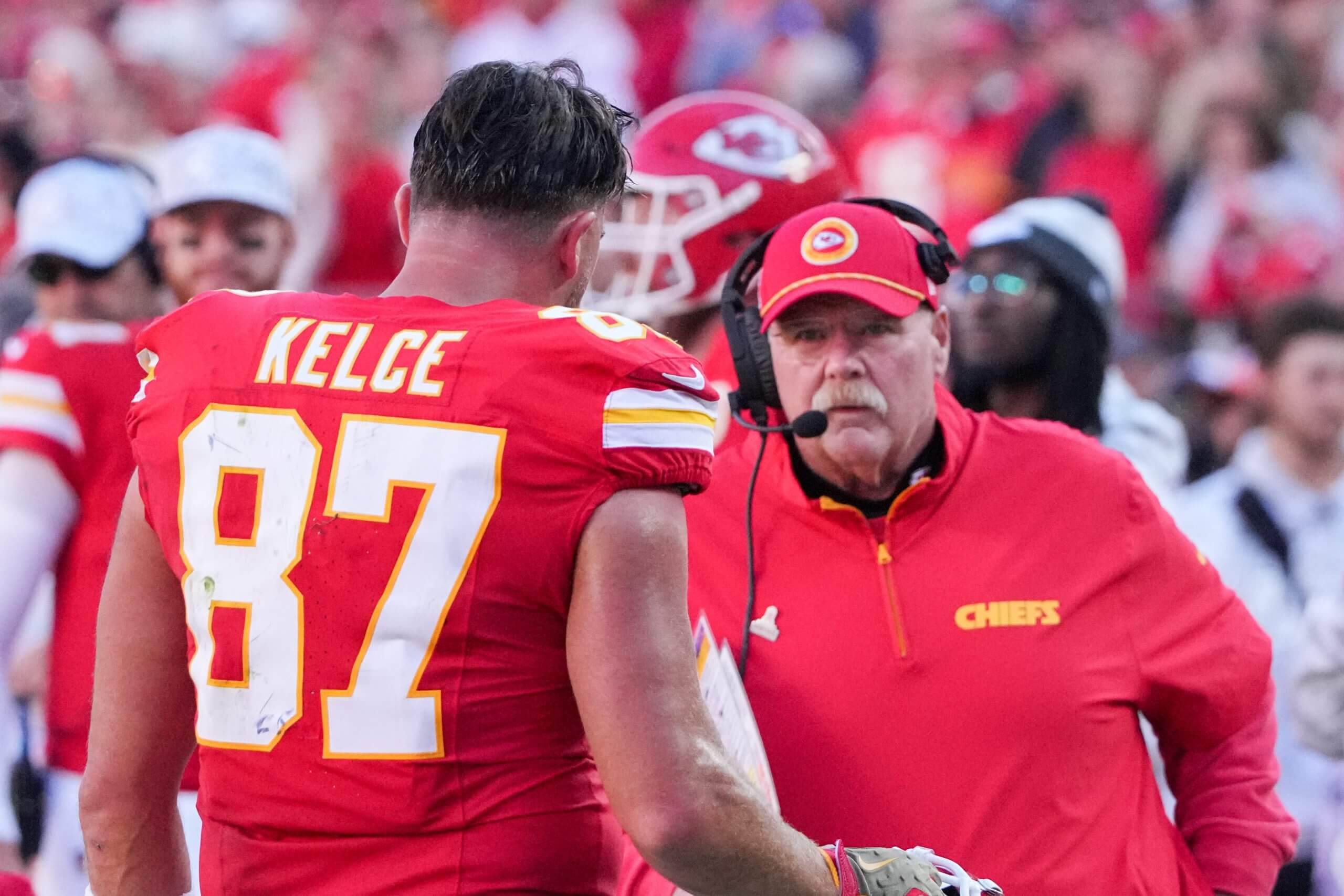 Travis Kelce sideline confrontation downplayed by Andy Reid